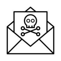 Email Malware Vector outline icon. EPS 10 File