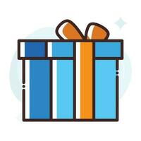 Gift vector Fill outline Icon style illustration. EPS 10