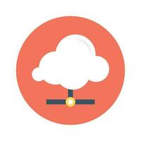 Cloud Sharing  vector Flat Icon style illustration. EPS 10