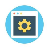 Web Setting  vector Flat Icon style illustration. EPS 10