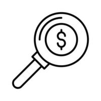 Search Money vector oultine Icon. EPS 10 File