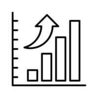 Growth Chart vector oultine Icon. EPS 10 File