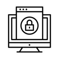File Encryption Vector outline icon. EPS 10 File