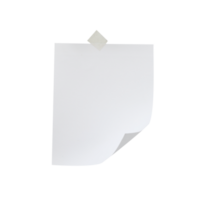 em branco Nota papel com fita isolado png