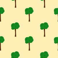 cute trees pattern vector