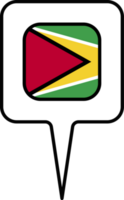 guyana flagga Karta pekare ikon, fyrkant design. png