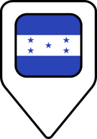 honduras flagga Karta stift navigering ikon, fyrkant design. png