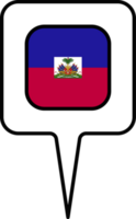 Haití bandera mapa puntero icono, cuadrado diseño. png