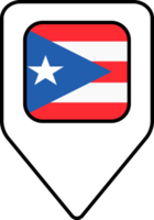 porto rico bandeira mapa PIN navegação ícone, quadrado Projeto. png