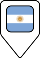 Argentine drapeau carte épingle la navigation icône, carré conception. png