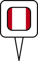 Peru bandeira PIN Lugar, colocar ícone. png