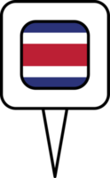 Costa Rica Flagge Stift Platz Symbol. png