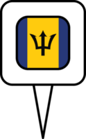 Barbados vlag pin plaats icoon. png