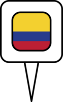 Colombia flag pin place icon. png