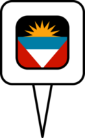 antigua en Barbuda vlag pin plaats icoon. png
