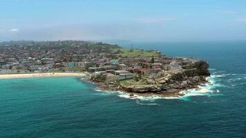 Bondi Beach a Famous Surfing Spot Close to Sydney From the Air video