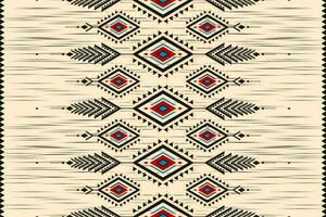 Carpet tribal pattern art. Geometric ethnic seamless pattern traditional. American, Mexican style. vector