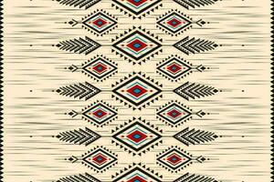 Carpet tribal pattern art. Geometric ethnic seamless pattern traditional. American, Mexican style. vector