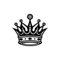 Simple crown logo design handdrawn illustration vector