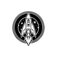 Blast off to success with our dynamic rocket logo design. This energetic illustration is perfect for brands that want to soar to new heights. vector