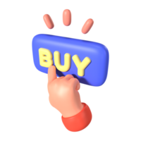 Buy Button 3D Illustration Icon png