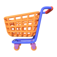 vacío compras carro 3d ilustración icono png