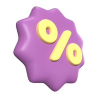 desconto Estrela 3d ilustração ícone png