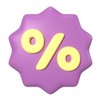 Discount Star 3D Illustration Icon png