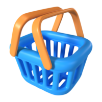 compras cesta vacío 3d ilustración icono png