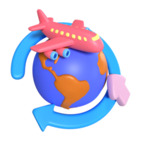 monde livraison 3d illustration icône png