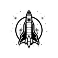 Rocket logo design illustration a dynamic and bold graphic perfect for a cutting-edge company or startup vector