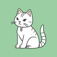 Cute Cat cartoon kitty meow kitten illustration vector