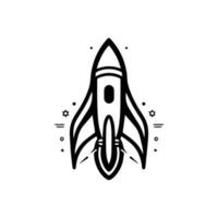 Rocket logo design illustration a dynamic and bold graphic perfect for a cutting-edge company or startup vector