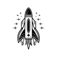 Rocket logo design illustration a dynamic and bold graphic perfect for a cutting-edge company or startup vector