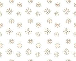 Golden Petals Seamless Pattern on White background Fully Editable vector
