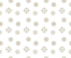 Golden Petals Seamless Pattern on White background Fully Editable