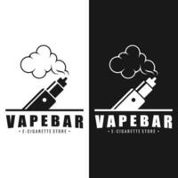 Vape or E-Cigarette Logo Template vector