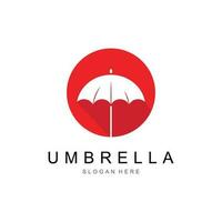 Colorful Umbrella Logo Template with Simple Concept vector