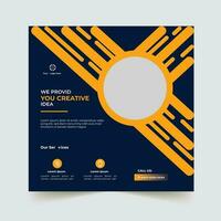 Vector general business square flyer template