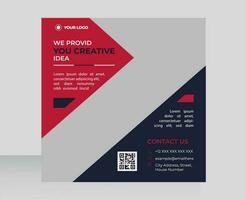 Vector modern business square flyer template