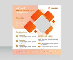 Vector modern business square flyer template