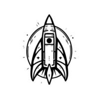 Blast off to success with our dynamic rocket logo design. This energetic illustration is perfect for brands that want to soar to new heights. vector