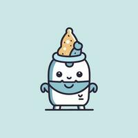 A charming mascot chef, perfect for a logo that embodies cooking, baking, and delicious cuisine vector