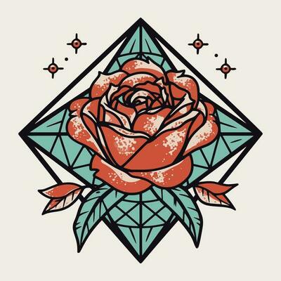roses flower logo illustration features delicate and intricate details, perfect for creating an elegant and romantic brand image