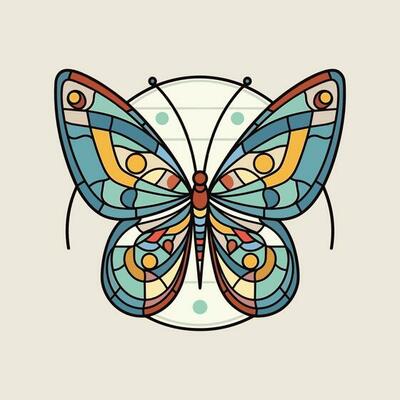 A colorful butterfly with intricate details, perfect for a logo design that represents grace, transformation, and beauty