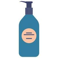 Barbershop flat composition with images of plastic jars with cosmetic lotions and sprays vector illustration.