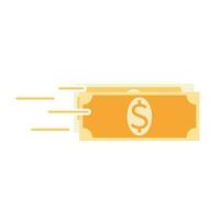 Some Gold Coins and dollar sign or money Vector Illustration. Finance and world economy.