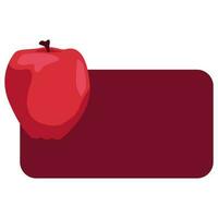 vector ilustración de un manzana gratis marco para texto.