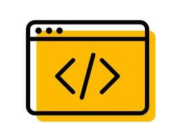 Code programming icon vector illustration design