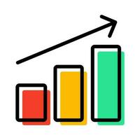 Business graph icon vector illustration